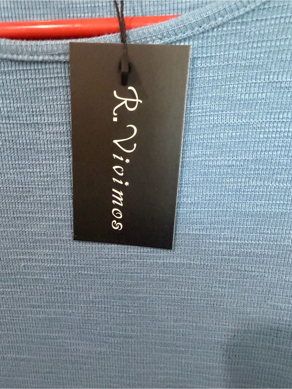 Women’s Blue Tie-Waist Dress - Picture 7 of 10